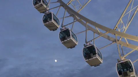 Ferris Wheel in the evening Stock Footage 32326392