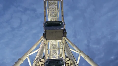 Ferris Wheel in the evening Stock Footage 32326394