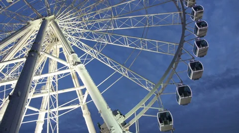 Ferris Wheel in the evening Stock Footage 32326887