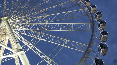 Ferris Wheel in the evening Stock Footage 32327046