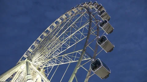 Ferris Wheel in the evening Stock Footage 32327052