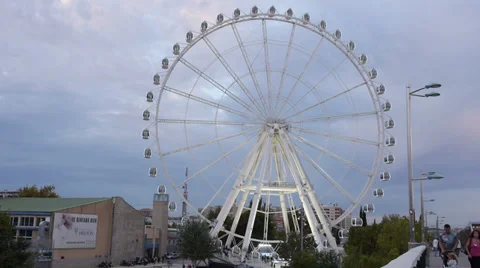 Ferris Wheel in the evening Stock Footage 32327617