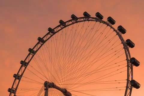 Ferris wheel in the evening. Stock Photos