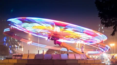 Ferris wheel at the fairground Video stock 45291689