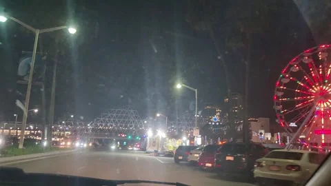 Ferris Wheel Forever 21 Simon Mall Long Beach California Stock Footage 254730123