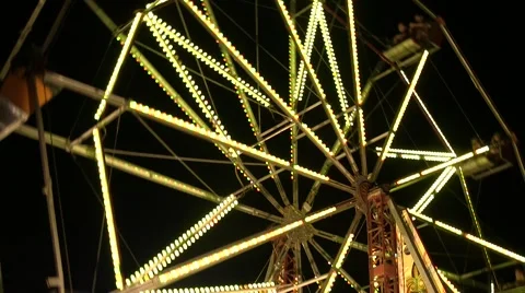 Ferris wheel at fun fair Stock Footage 41860530