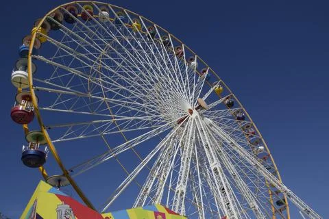 Ferris wheel at a funfair Stock Photos