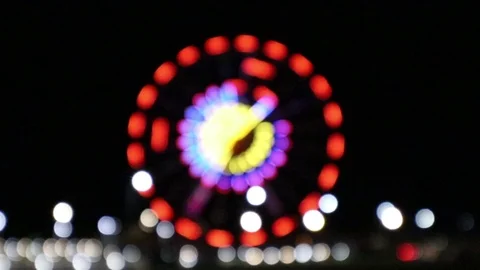Ferris wheel glowing Stock Footage 93505880