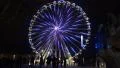 Ferris Wheel with great illumination at Christmas fair HD Footage