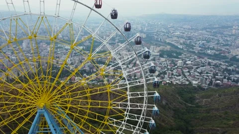 Ferris wheel on the hill Stock Footage 168616592