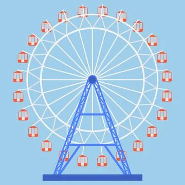 Ferris wheel icon. Attraction. Stockillustratie