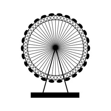 Ferris wheel icon Stock Illustration