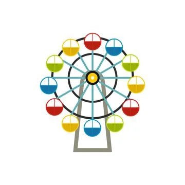 Ferris wheel icon Stock Illustration