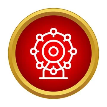 Ferris wheel icon representing fun park entertainment Illustration