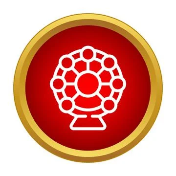 Ferris wheel icon representing funfair entertainment Stockillustratie