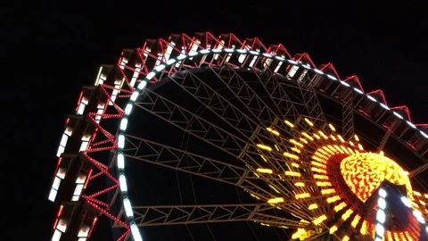 Ferris Wheel illuminated Stock Footage 72384605