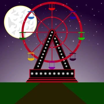 Ferris wheel Stock Illustration