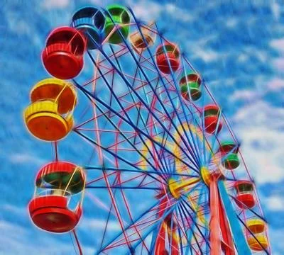 The Ferris wheel Stock Illustration