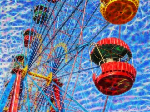 The Ferris wheel Stock Illustration