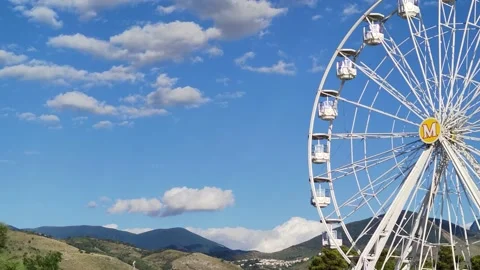 Ferris wheel in Italy.  Stock Footage 202340080