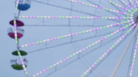 Ferris Wheel Lights Defocused 動画素材 51832502