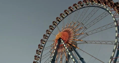 Ferris wheel lights Stock Footage 221846486