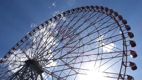 Ferris Wheel Look Up Stock Footage 74684557