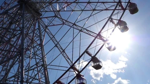 Ferris Wheel Look Up Stock Footage 74684572