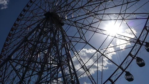 Ferris Wheel Look Up Stock Footage 74693614