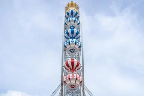 Ferris Wheel, low angle view of a big Ferris Wheel - Image. Stock Photos