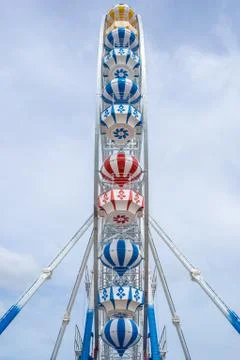 Ferris Wheel, low angle view of a big Ferris Wheel - Image. Stock Photos