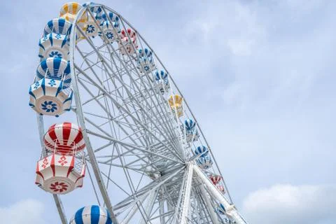 Ferris Wheel, low angle view of a big Ferris Wheel - Image. Stock Photos