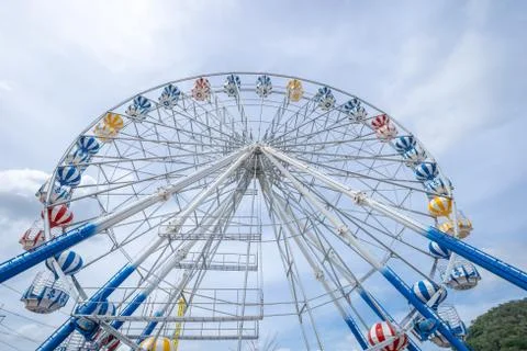 Ferris Wheel, low angle view of a big Ferris Wheel - Image. Stock Photos
