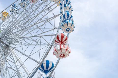 Ferris Wheel, low angle view of a big Ferris Wheel - Image. Stock Photos