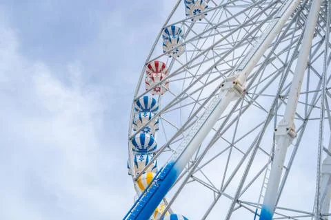 Ferris Wheel, low angle view of a big Ferris Wheel - Image. Stock Photos