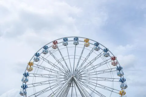 Ferris Wheel, low angle view of a big Ferris Wheel - Image. Stock Photos