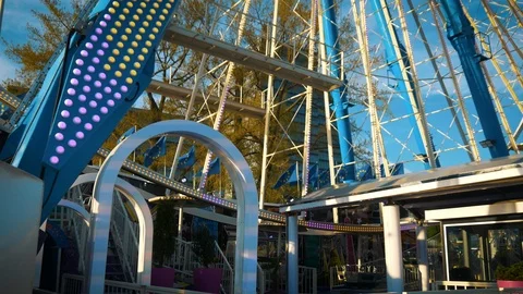 Ferris Wheel Low Perspective Stock Footage 106627780