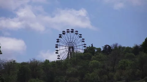 Ferris wheel on the mountain Stock Footage 50127774