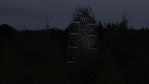 Ferris wheel nigh time static Stock Footage 93901563