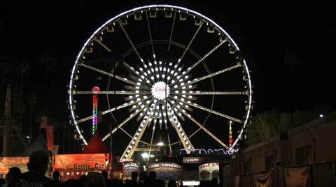 Ferris Wheel At Night 02 Stock Footage 32265261