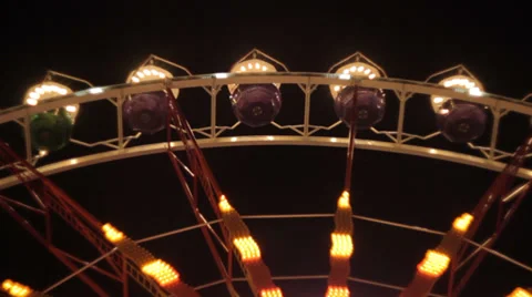 Ferris wheel at night 04 Stock Footage 27274903