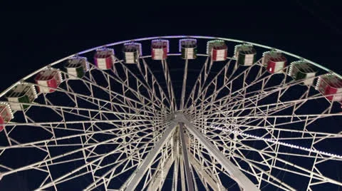 Ferris wheel at night Vidéo 24865686