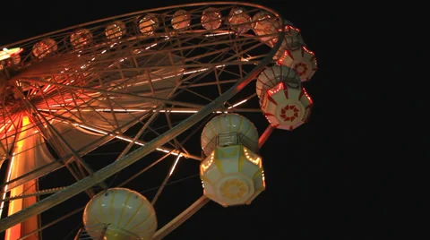 Ferris wheel at night Stock Footage 37130808