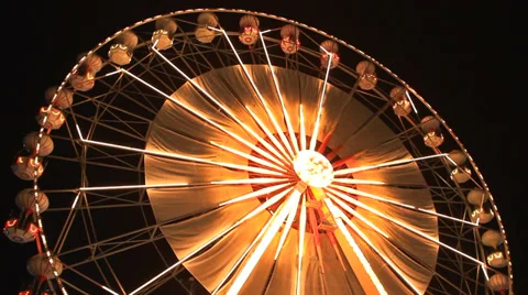 Ferris wheel at night Stock Footage 37233656