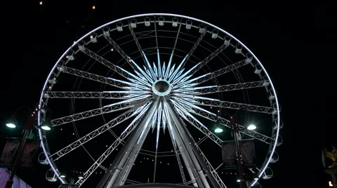 Ferris Wheel at Night. Stock Footage 57661611