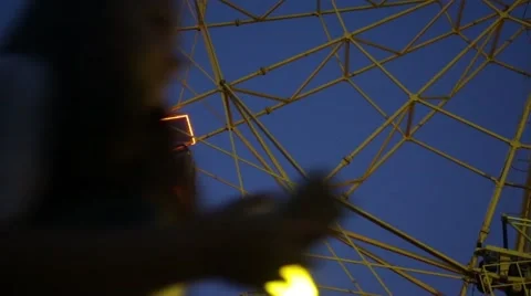 Ferris wheel by night Stock Footage 65815872