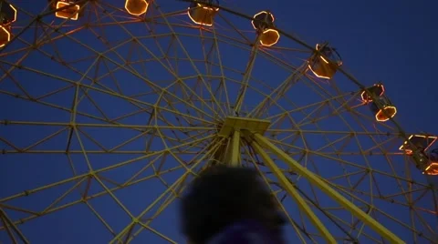 Ferris wheel by night Stock Footage 65816085