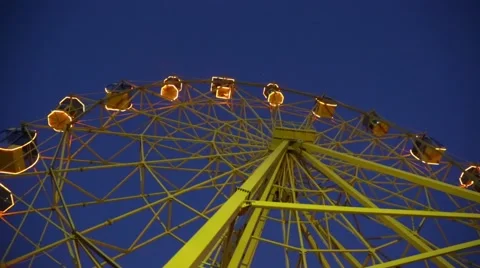 Ferris wheel by night Stock Footage 65816704