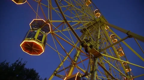 Ferris wheel by night Stock Footage 65817189