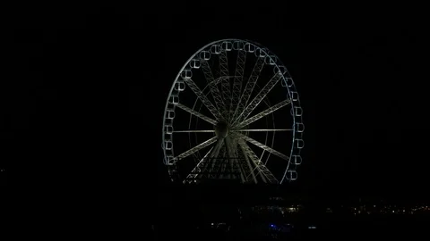Ferris Wheel by night Stock Footage 79025438